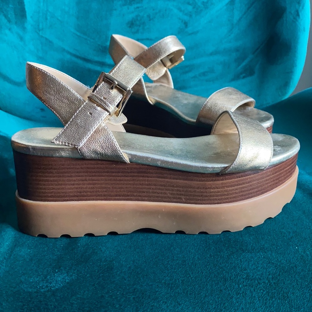 Michael Kors gold sandals